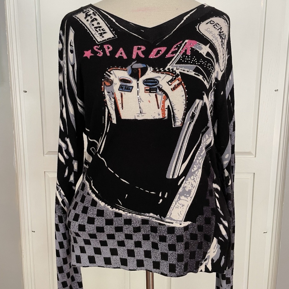VTG NASCAR Racing Sweater‎ Pennzoil Rhinestones Women's Size S  IDI by Matthew